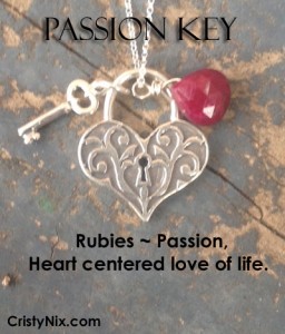 Ruby Necklace, Passion Key by Cristy Nix